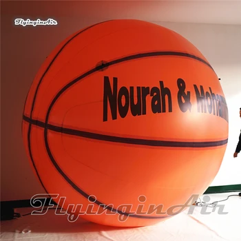 Подгонянный огромный рекламируя раздувной шарик печатания реплики баскетбола 3m раздувной воздухом для события промотирования